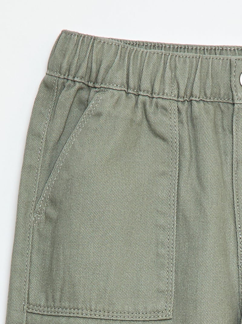 Wide leg broek - Comfortabelere pasvorm Groen - Kiabi