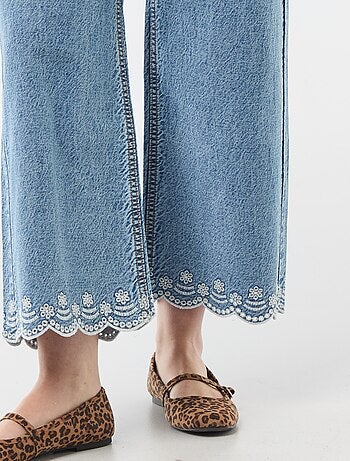 Wide leg broek met opgestikte zakken