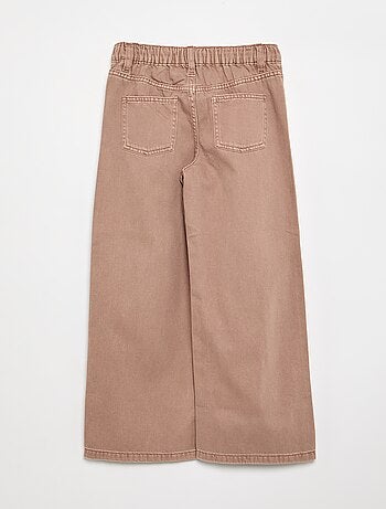 Wide leg-broek met verstelbare taille