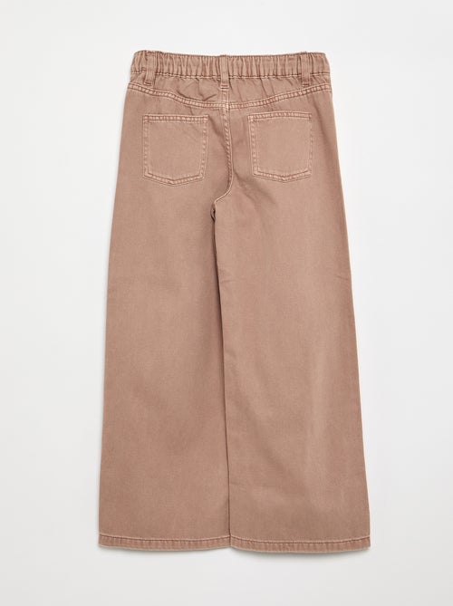 Wide leg-broek met verstelbare taille - Kiabi
