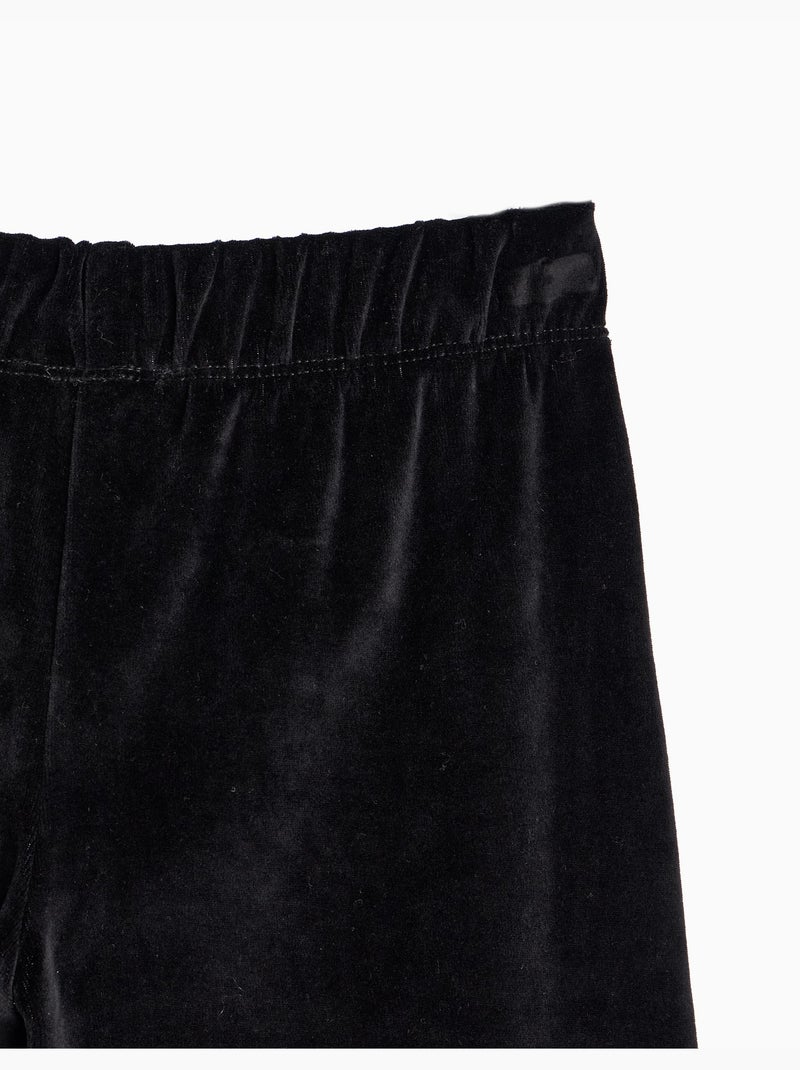 Wide leg-broek van fluweel, mo fashion Zwart - Kiabi