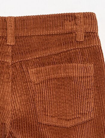 Wide leg-broek van ribfluweel