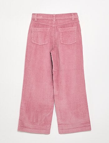 Wide leg-broek van ribfluweel