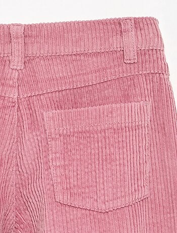 Wide leg-broek van ribfluweel