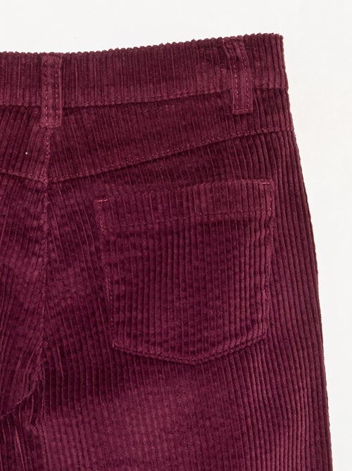 Wide leg-broek van ribfluweel - Kiabi