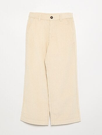 Wide leg-broek van ribfluweel
