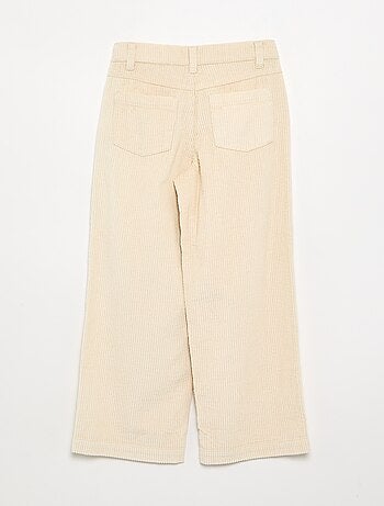 Wide leg-broek van ribfluweel