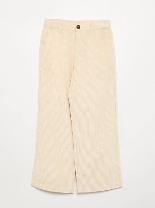 Wide leg-broek van ribfluweel - Kiabi