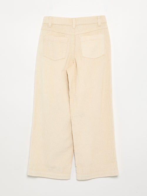 Wide leg-broek van ribfluweel - Kiabi