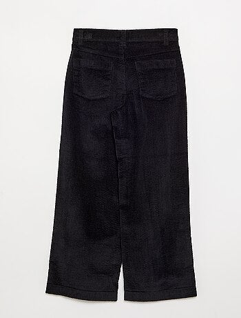 Wide leg-broek van ribfluweel