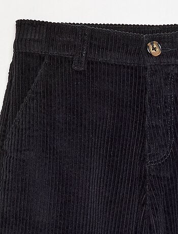 Wide leg-broek van ribfluweel