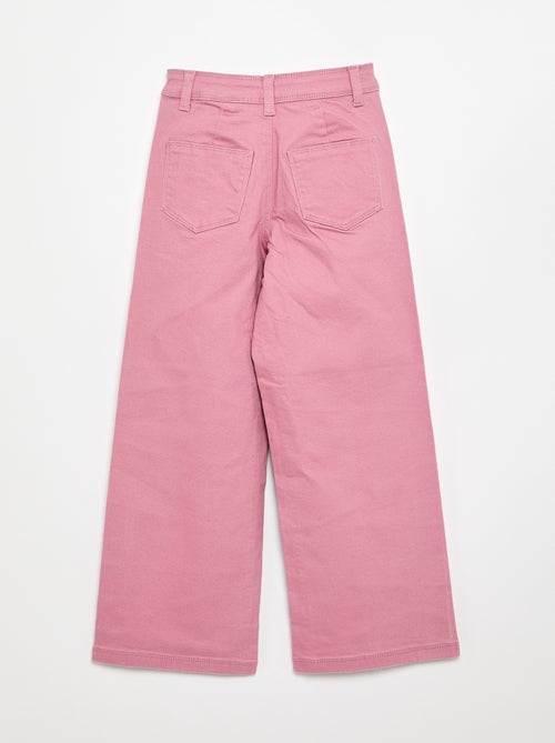 Wide leg broek zonder zakken aan de voorkant - Kiabi