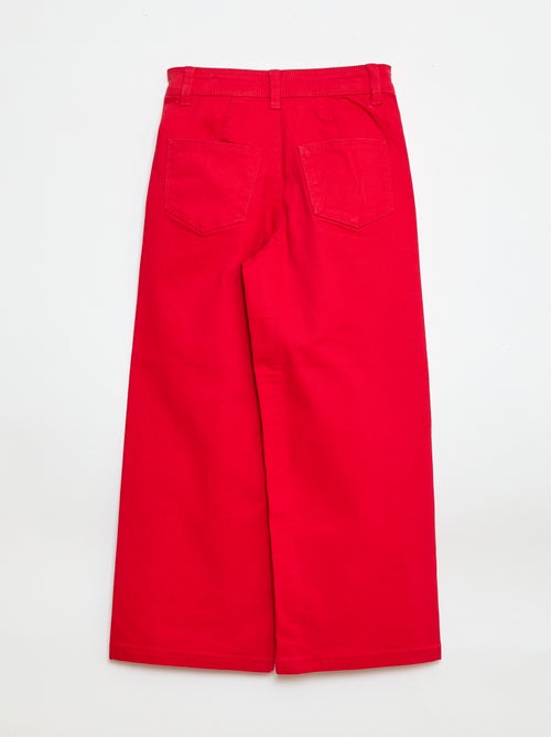 Wide leg broek zonder zakken vooraan - Kiabi