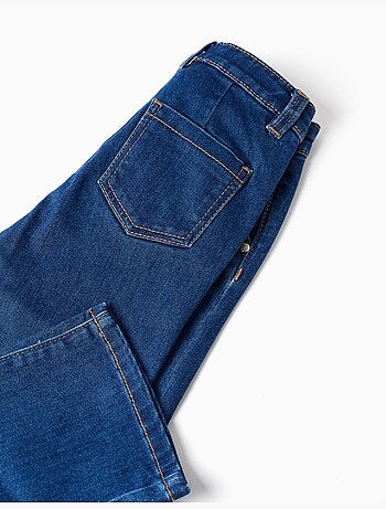 Wide leg denim broek