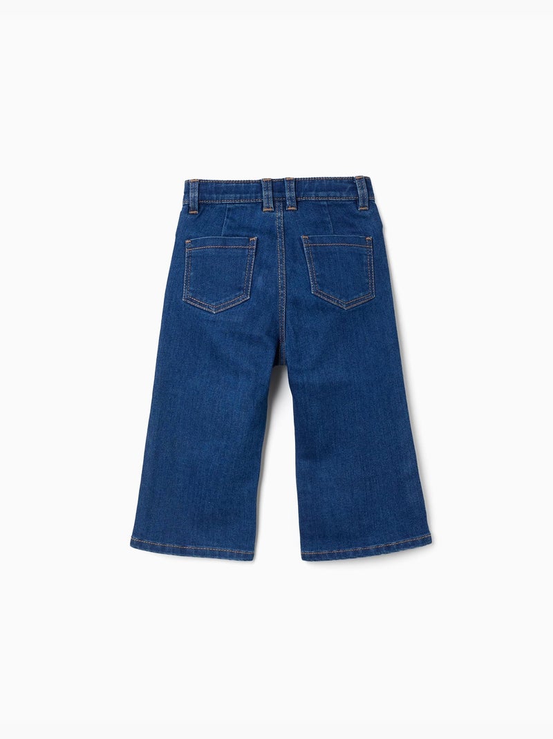 Wide leg denim broek Blauw Blauw - Kiabi