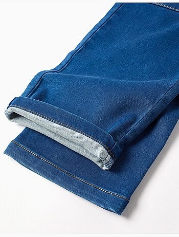 Wide leg denim tuinbroek met zakken
