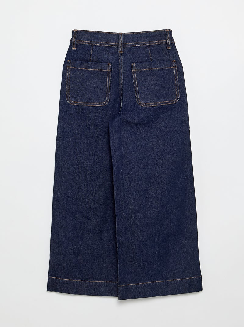 Wide leg fit broek Blauw - Kiabi