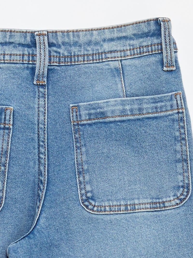 Wide leg fit broek Blauw - Kiabi