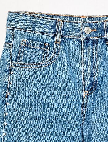 Wide leg fit broek met zilverkleurige fantasie studs