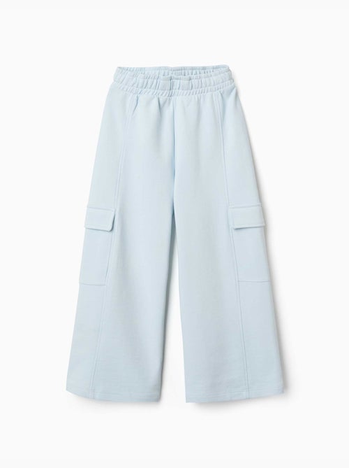 Wide leg fleece broek met cargo zakken - Kiabi Wide leg fleece broek met cargo zakken - Kiabi