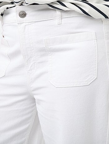 Wide leg high waist jeans met opgestikte zakken voor en achter