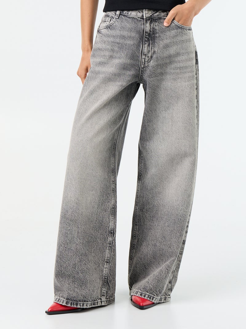 Wide leg-jeans Grijs - Kiabi