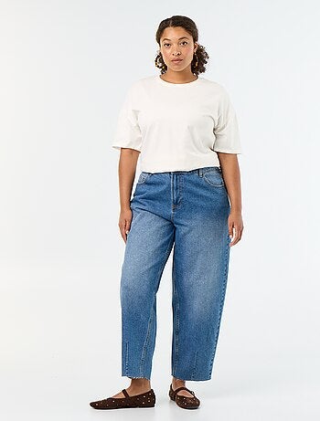 Wide leg-jeans met 5 zakken