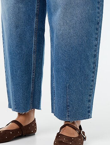 Wide leg-jeans met 5 zakken