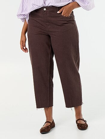 Wide leg-jeans met 5 zakken