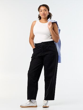 Wide leg-jeans met 5 zakken