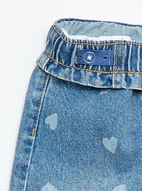 Wide leg jeans met fantasieprint - Kiabi