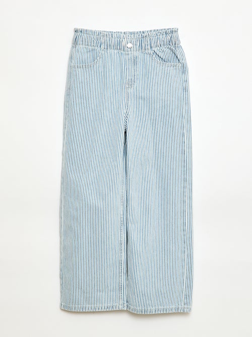 Wide leg jeans met fantasieprint - Kiabi