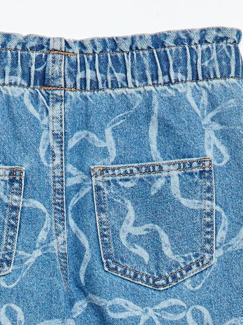 Wide leg jeans met fantasieprint - Kiabi