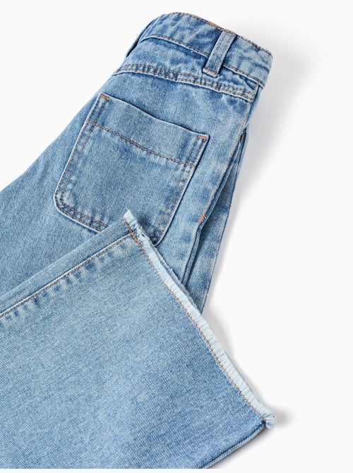 Wide leg jeans met rafelige zoom - Kiabi Wide leg jeans met rafelige zoom - Kiabi
