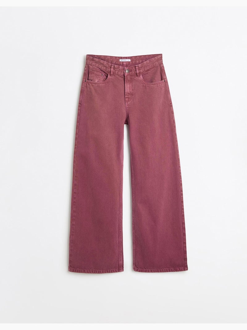 'wide leg' jeans, mo fashion Rood - Kiabi