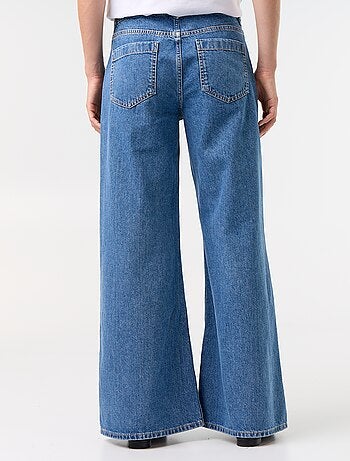 Wide leg jeans / ruimvallend model met opgestikte zakken