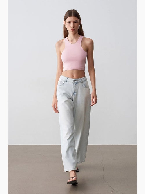 Wide-leg jeans van katoen-denim met lage taille dilvin - Kiabi Wide-leg jeans van katoen-denim met lage taille dilvin - Kiabi