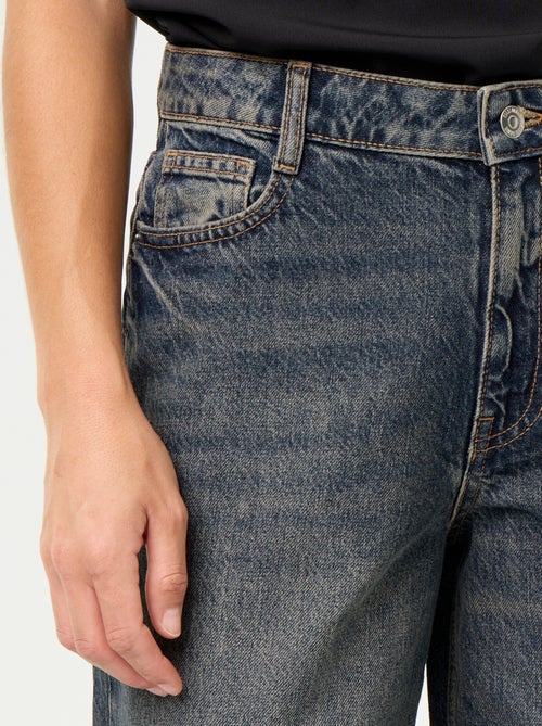 Wide leg jeans / wijde pasvorm met motief - Kiabi