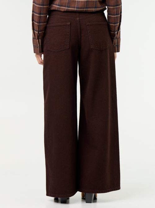 Wide leg jeans / wijde pasvorm met motief - Kiabi