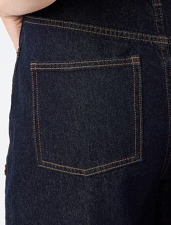 Wide leg jeans / wijde pasvorm met sierdrukknopen aan de zijkanten