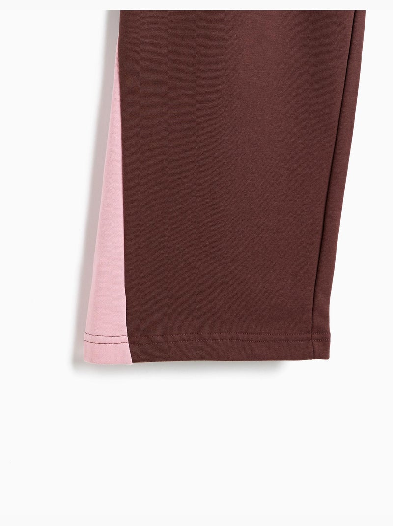 Wide leg-joggingbroek, mo fashion Bruin - Kiabi