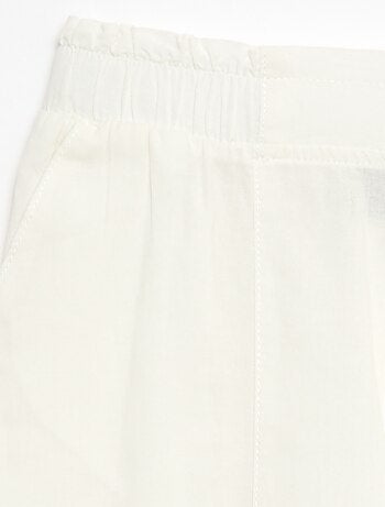 Wide leg katoenen broek