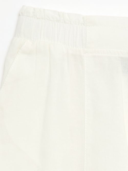 Wide leg katoenen broek - Kiabi