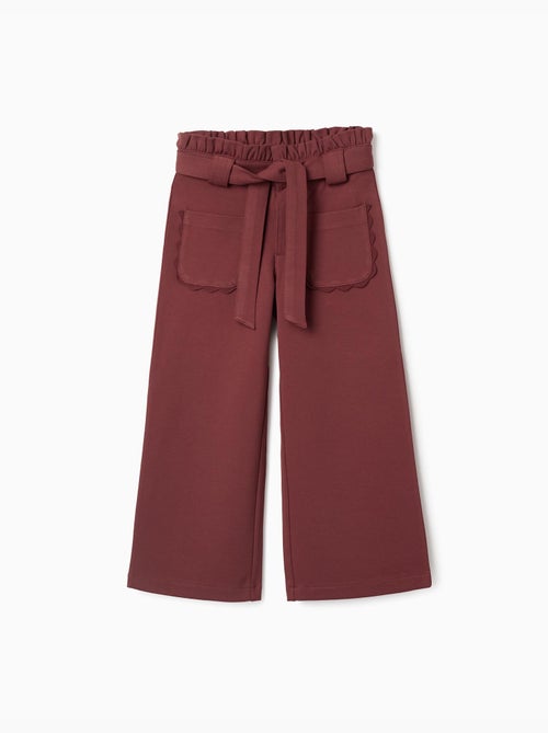Wide leg roma brei broek met riem - Kiabi Wide leg roma brei broek met riem - Kiabi