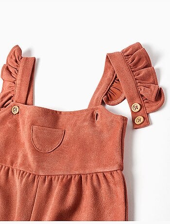 Wide leg tuinbroek met ruches