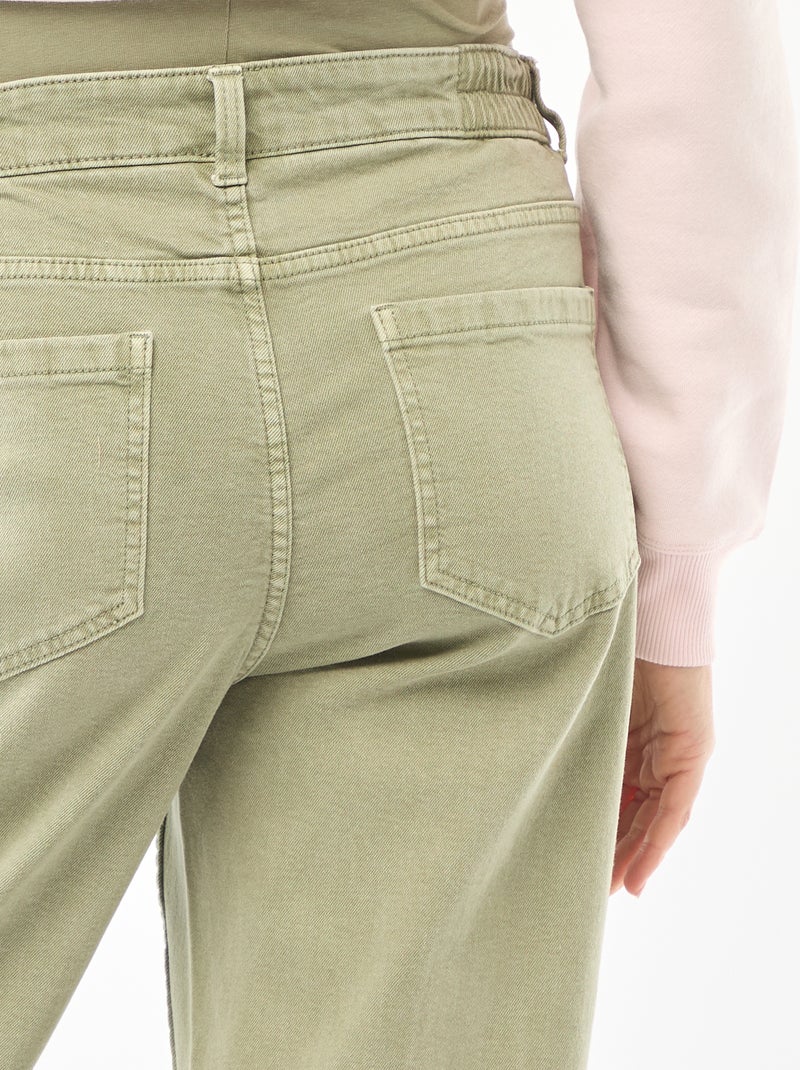 Wide leg-zwangerschapsbroek Groen - Kiabi