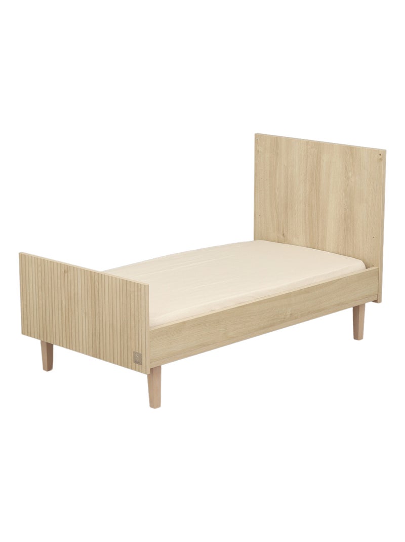 Wieg beddengoed 140x70 - little big bed op houten poten Bruin - Kiabi