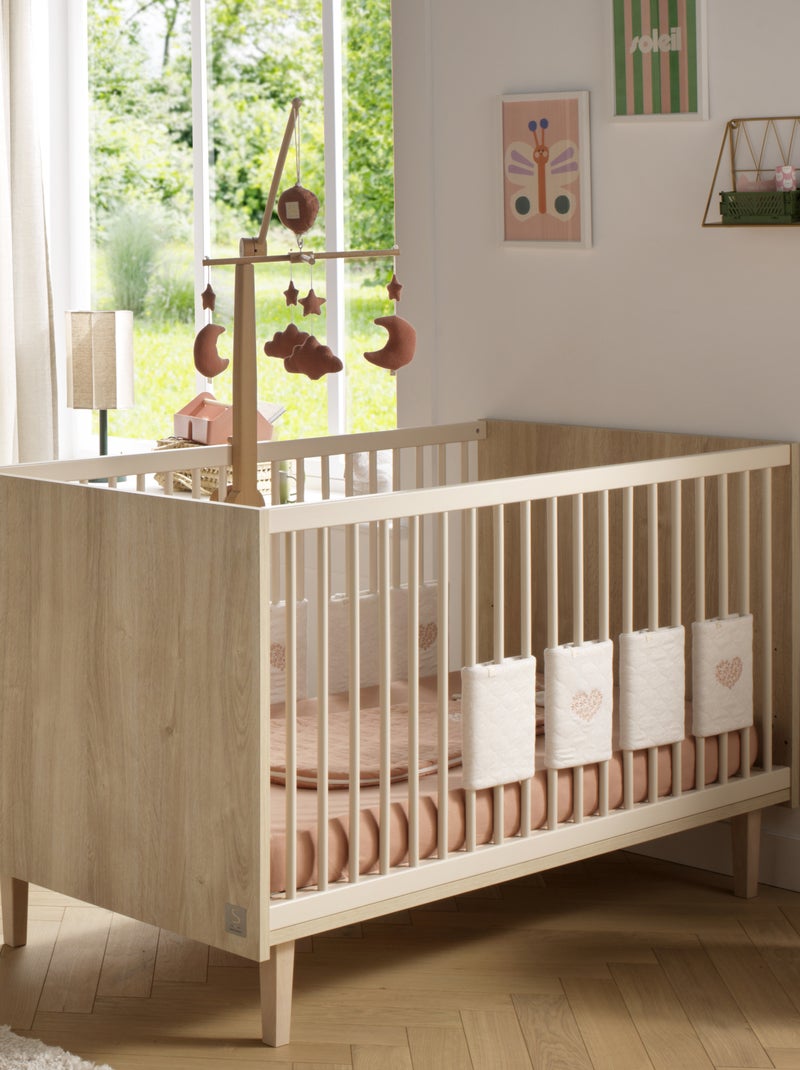 Wieg beddengoed 140x70 - little big bed op houten poten Bruin - Kiabi