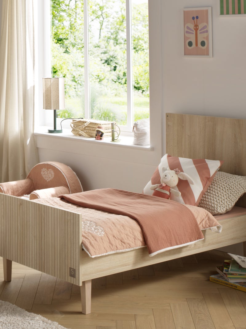 Wieg beddengoed 140x70 - little big bed op houten poten Bruin - Kiabi