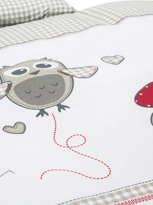 Wieg met complete beddengoedset met print 'Adam & Eule' ROBA - Kiabi